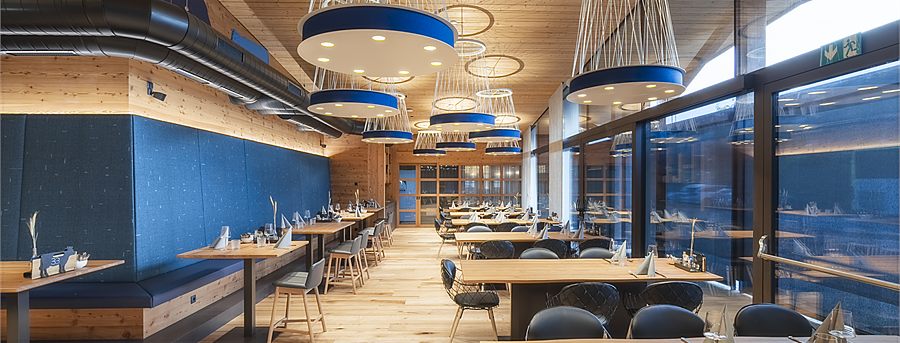 Speisesaal des Bistros in der Schaukäserei