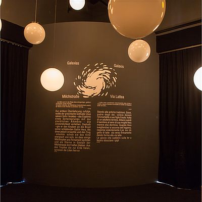 The Milky Way room with its globe lamps