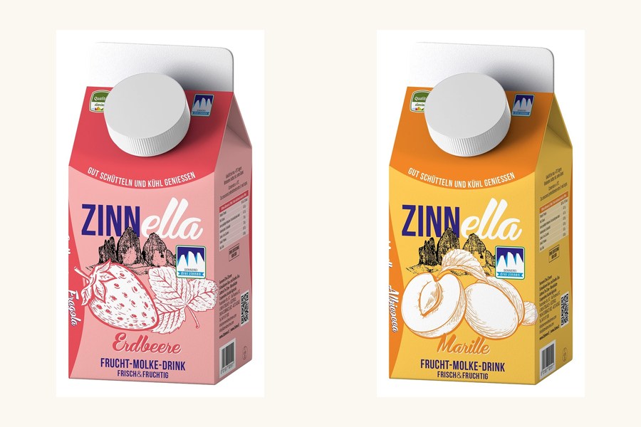 Zinnella Erdbeere und Zinnella Marille nebeneinander